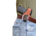 YT Hobby Belt Maşalı Deri Tabanca Kılıfı Sağ El - Taba