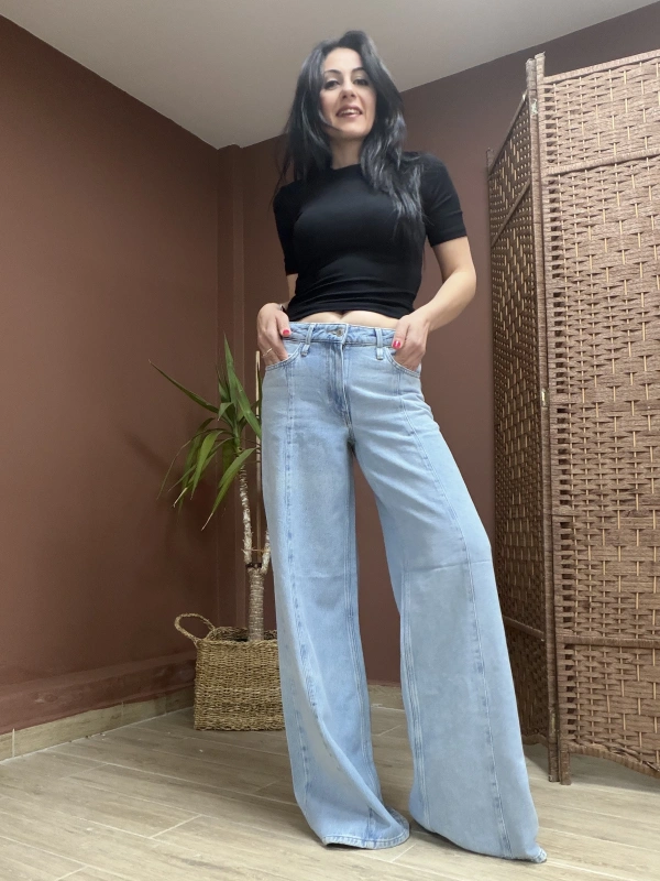 Palazzo Denim Kot