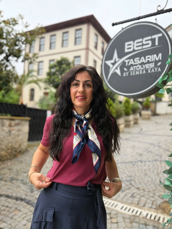 V Yaka Tencel Tişört Bordo
