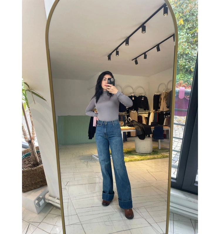 Antrasit Balıkçı Yaka Body Suit