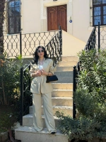 Acik Yeşil Ceket Yelek Pantalon Takım