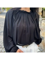 Siyah Yakası Büzgülü Buluz