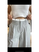 Acık Gri Palazzo Pantalon