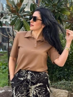 Siyah Desenli Kalın Saten Pantalon