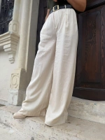 Kemerli Pantolon Ekru