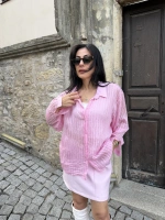 Oversize Gömlek Pembe