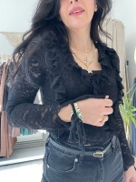 Siyah Dantel Buluz