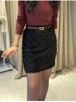 Siyah Mini Dantel Etek