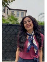 V Yaka Tişort Bordo Modal