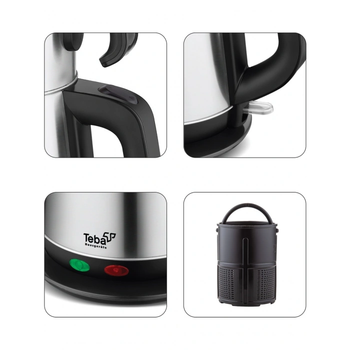 Teba Çelik 1.8 Lt su kapasitesi 1500 W Çay Makinesi