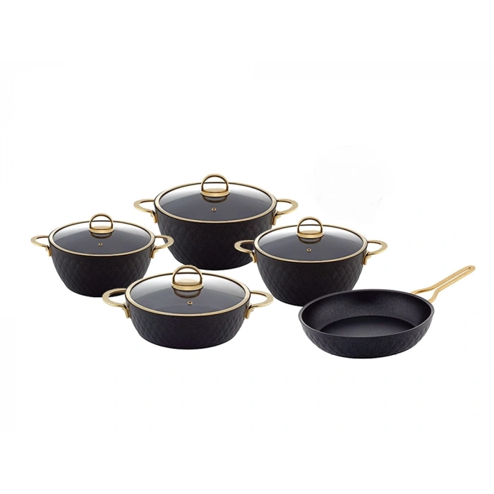 VIVALDI Lidya Diamond 9 Parça Granit Set