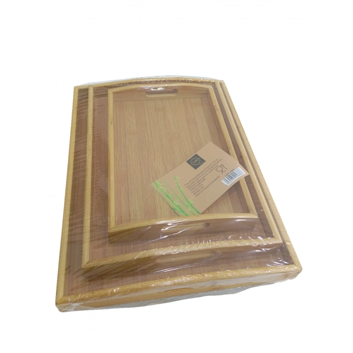 DMR HOME Bambu 3lü Tepsi