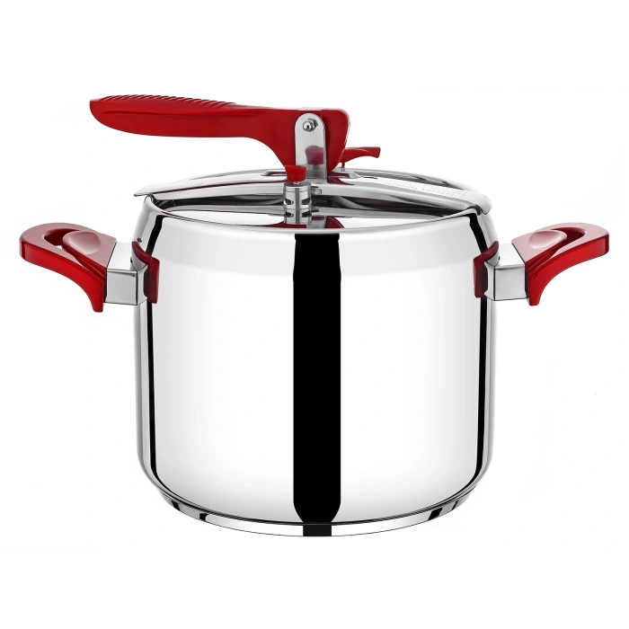 Gümüşer Düz Klasik Düdüklü Tencere 5 Lt. Paslanmaz Çelik 304 Kalite