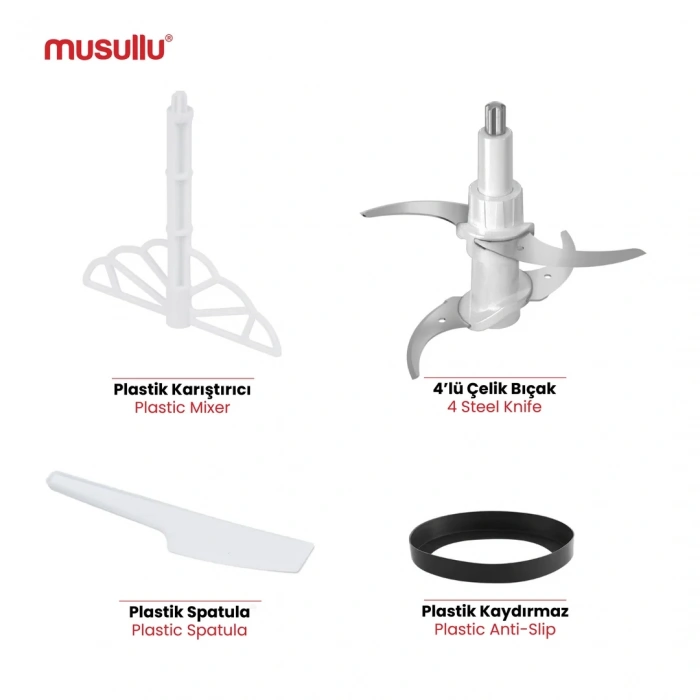 Musullu Rondo Doğrayıcı MSL-1225-2 - 2 Litre