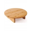 Bambu Yuvarlak Kesme Tahtası Ayaklı 30 x 30 x 7