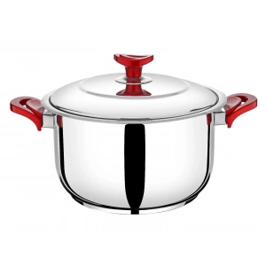 Gümüşer Bakalit Kulplu Çelik Tencere 28x18 cm 11,1 Lt - Paslanmaz Çelik 304 Kalite