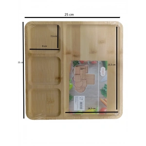 YAKUT Bambu 4 Bölmeli Sunum Tabağı