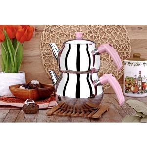 Viola Orta Küre Çaydanlık 1,2 / 1,9 Lt Pempe Bakalit Kulplu