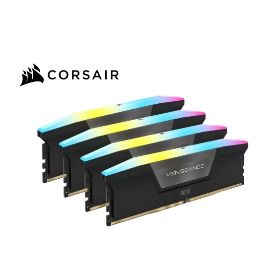 Corsair Vengeance RGB 128 GB 6000MHz CMH5X32G2B60Z40A2x4 128GB DDR5 6000MHz (4x32GB) XMP 3.0 & AMD EXPO Soğutuculu Performans RGB Ram Bellek (Bulk/Kutusuz)