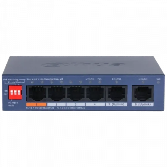 DAHUA CS4006-4ET2GT-60 4XFE-2XGE POE YÖNETİLEBİLİR SWİTCH
