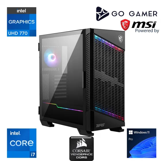 Go Gamer CR37 Intel Core i7 14700K / Z790 / 64GB DDR5 6000MHZ / 1TB 14200-14100MB-SN NVMe Gen5 SSD / 360mm Sıvı Soğutma / Windows 11 Pro / CPU Render İş İstasyonu