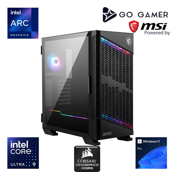 Go Gamer CR60 Intel Core Ultra 9 285K / Z890 / 256GB DDR5 5600MHZ / 4TB 14800-14000MB-SN NVMe Gen5 SSD / Intel ARC XE2 / 360mm Sıvı Soğutma / Windows 11 Pro / CPU Render İş İstasyonu