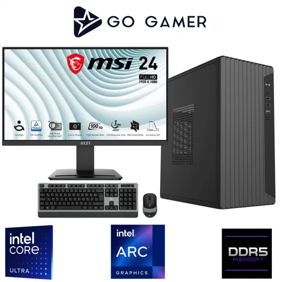 Go Gamer E179D Intel Core Ultra 5 225 / 16GB DDR5 / 512GB SSD / Intel HD ARC XE2 Integrated Graphics / MSI 24 100Hz. / OEM Ev Ofis Paket