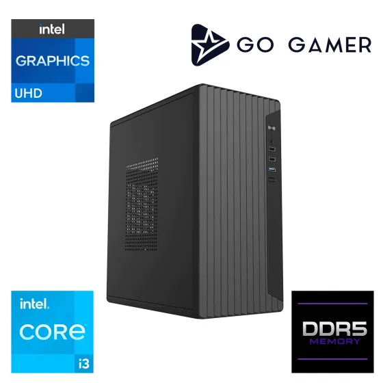 Go Gamer E22DF Intel Core i3 14100 / 32GB DDR5 / 1TB SSD / Intel UHD Graphics / MSI 24 / OEM Ev Ofis Paket