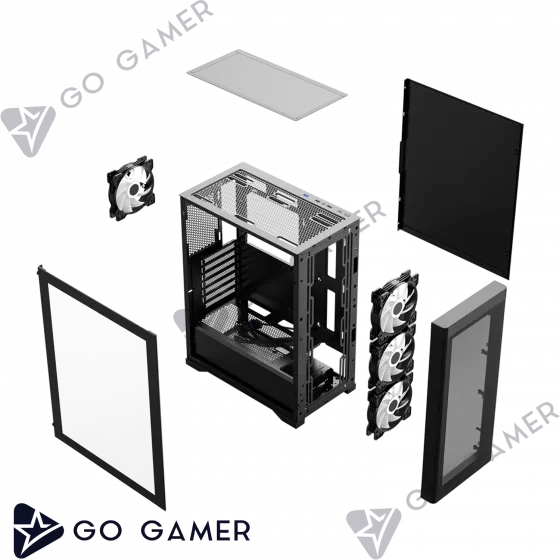 Go Gamer E351 Intel Core i5 14400F / 32GB DDR4 / 1TB SSD / RTX5060 8GB / OEM Gaming Paket