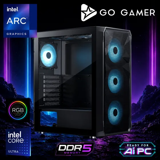 Go Gamer E501F Intel Core Ultra 7 270K Plus / 32GB DDR5 / 2TB SSD / Intel HD ARC XE2 Integrated Graphics / 240mm Sıvı Soğutma / OEM Ev Ofis Paket