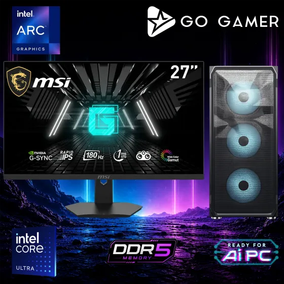 Go Gamer E502DF Intel Core Ultra 7 270K Plus / 64GB DDR5 / 1TB SSD / Intel HD ARC XE2 Integrated Graphics / 240mm Sıvı Soğutma / MSI 27 180Hz. / OEM Ev Ofis Paket