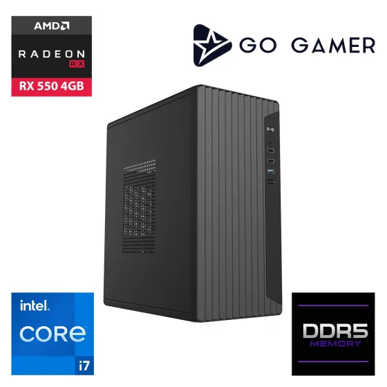 Go Gamer E534DF Intel Core i7 14700F / 32GB DDR5 / 1TB SSD / RX550 4GB / MSI 27 100Hz. / OEM Ev Ofis Paket