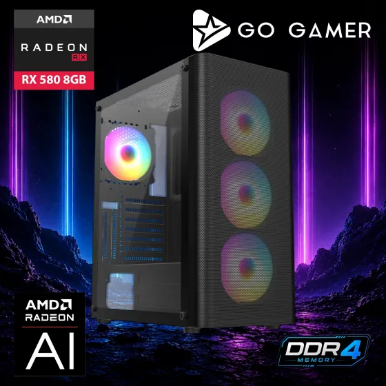 Go Gamer E539 Intel Core i7 12700F / 16GB DDR4 / 1TB SSD / RX580 8GB / OEM Gaming Paket