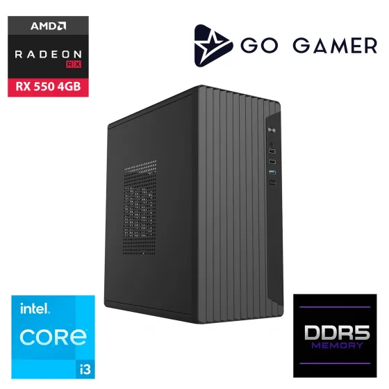 Go Gamer E68DF Intel Core i3 12100F / 16GB DDR5 / 1TB SSD / RX550 4GB / MSI 24 / OEM Ev Ofis Paket