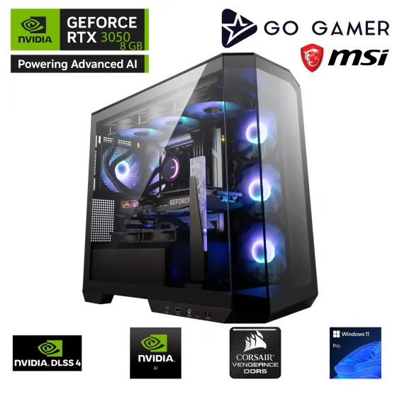 GA1480DP AMD Ryzen 9 7900X / 64GB DDR5 6000Mhz / 2TB NVMe SSD 6000-5000MB-sn / RTX3050 8GB / 240mm Sıvı Soğutma / MSI 27 180Hz. / OEM Parça Paketi