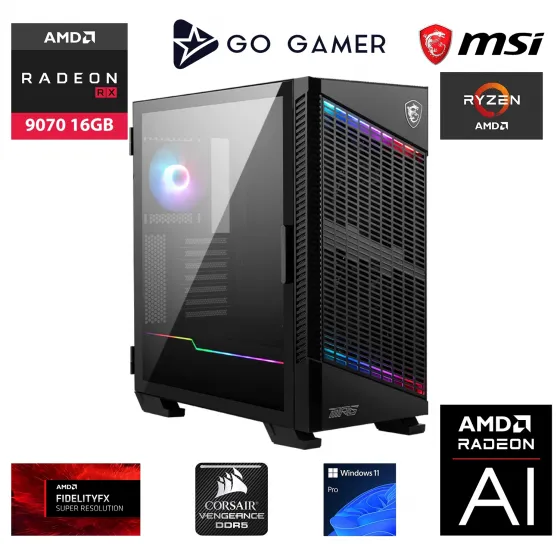 GA1985K AMD Ryzen 9 9900X / 128GB DDR5 6000Mhz / 1TB NVMe SSD 5000-3600MB-sn Gen4 / RX 9070 16GB / 360mm Sıvı Soğutma / B650 Gaming / OEM Parça Paketi