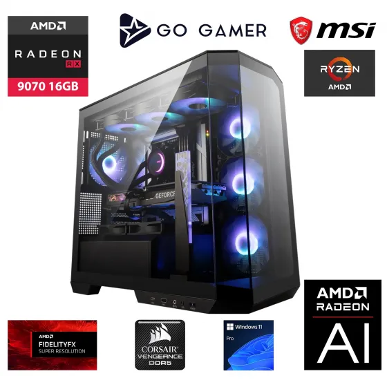 GA981P AMD Ryzen 7 7800X3D / 32GB DDR5 6000Mhz / 1TB NVMe SSD 5000-3600MB-sn Gen4 / RX 9070 16GB / 240mm Sıvı Soğutma / OEM Parça Paketi