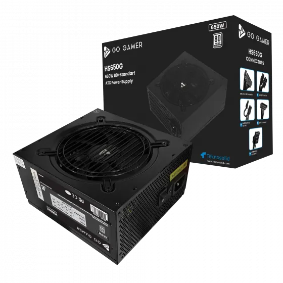 Go Gamer Hammer Series HS650 80+ 120mm Fan 650Watt Gaming PSU Güç Kaynağı