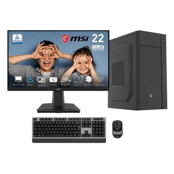 Go Gamer LT08D Intel Core i3 10100 8GB 256GB SSD Freedos 21.5 Masaüstü Bilgisayar