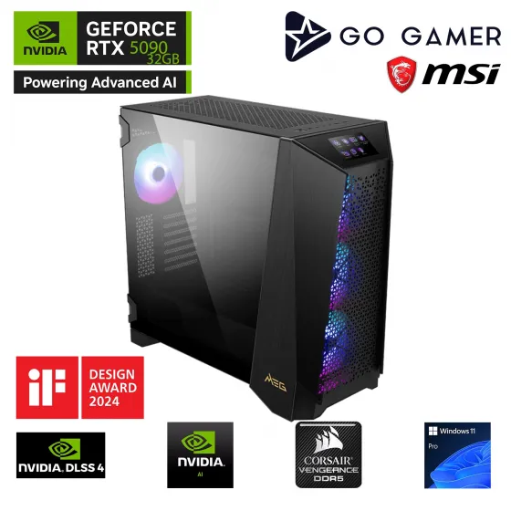 Go Gamer PS30D MSI Prospect / AMD Ryzen 9 9950X3D / X870 / 256GB DDR5 5600Mhz Ram / RTX5090 32GB / 4TB 14800-14000MB-sn NVMe Gen5 SSD / 360mm Sıvı Soğutma / MSI 31.5 4K OLED / Windows 11 Pro Workstation Masaüstü Bilgisayar