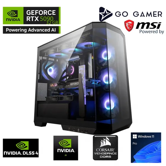Go Gamer S1118P Intel Core i9 14900KF / 128GB 6000MHz DDR5 Ram / 2TB NVMe SSD 6000-5000MB-SN Gen4 / RTX5090 32GB / 360MM Sıvı Soğutma / Windows 11 Pro Masaüstü Bilgisayar