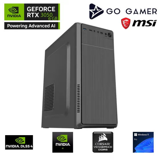 Go Gamer S265 Intel Core i5 13400F / 16GB DDR5 5200MHz / 1TB NVMe SSD 5000-3600MB-SN Gen4 / RTX3050 6GB / Windows 11 Pro Masaüstü Bilgisayar