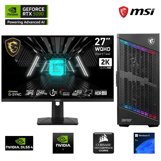 Go Gamer S36DK i9 14900KF / 32GB 6000MHz DDR5 Ram / 1TB SSD GEN4 / RTX5090 32GB / 360mm Sıvı Soğutma / 27 2K 240Hz. / Z790 MSI Oyuncu Bilgisayarı