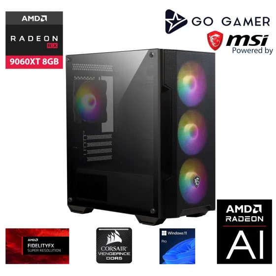 Go Gamer S415 Intel Core i5 13400F / 32GB DDR5 5200MHz / 2TB NVMe SSD 6000-5000MB-SN Gen4 / RX9060 XT 8GB / Windows 11 Pro Masaüstü Bilgisayar