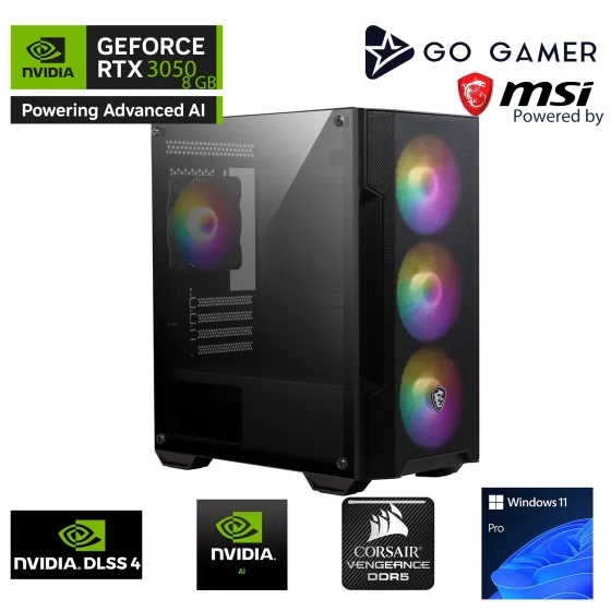 Go Gamer S500 Intel Core i5 14600KF / 32GB DDR5 5200MHz / 1TB NVMe SSD 5000-3600MB-SN Gen4 / RTX3050 8GB / 240mm Sıvı Soğutma / Windows 11 Pro Masaüstü Bilgisayar