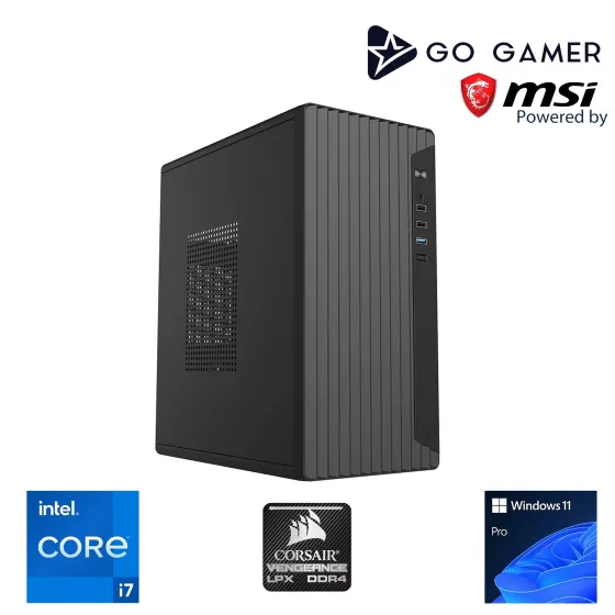 Go Gamer S585D Intel Core i7 14700 / 64GB 3200MHz / 1TB NVMe SSD 5000-3600MB-SN Gen4 / MSI 24 100Hz / Windows 11 Pro Masaüstü Bilgisayar