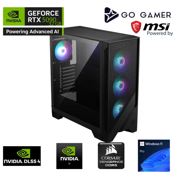 Go Gamer U121 Intel Core Ultra 7 265KF / 128GB DDR5 6000MHz / 4TB NVMe SSD 7300-7000MB-SN Gen4 / RTX 5090 32GB / 360mm Sıvı Soğutma / Windows 11 Pro Masaüstü Bilgisayar