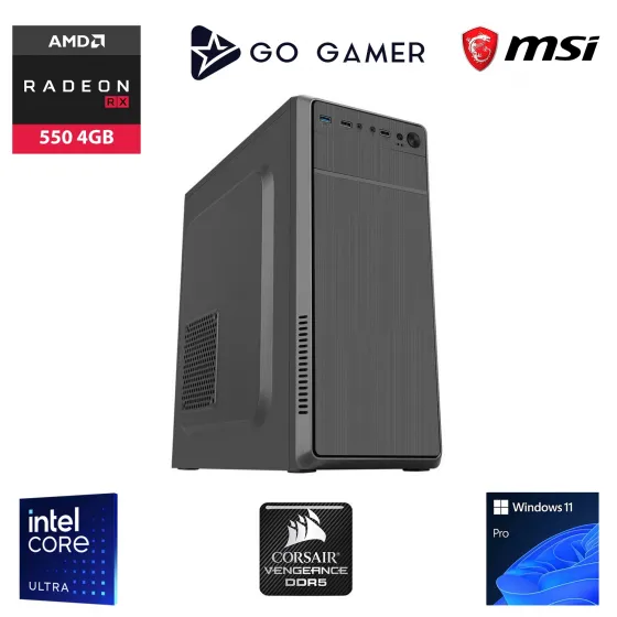 Go Gamer U15 Intel Core Ultra 5 225F / 32GB DDR5 5200MHz / 512GB m.2 SSD / RX550 4GB / Windows 11 Pro İş Bilgisayarı