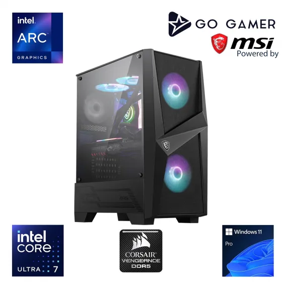 Go Gamer U23 Intel Core Ultra 7 265 / 16GB DDR5 5200MHz / 1TB NVMe SSD 5000-3600MB-SN Gen4 / 240mm Sıvı Soğutma / Windows 11 Pro İş Bilgisayarı