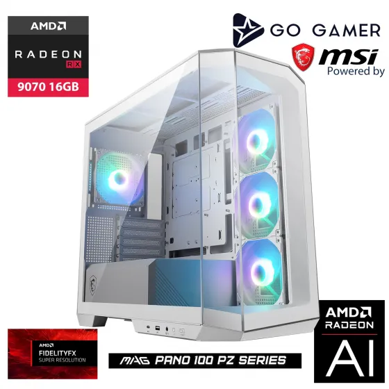 Go Gamer W207P Intel Core i9 14900KF / 32GB DDR5 6000Mhz / 1TB NVMe m.2 SSD / RX9070 16GB / 360mm Sıvı Soğutma / WiFi 6E & BT 5.3 / Beyaz Kasa Gaming Paket